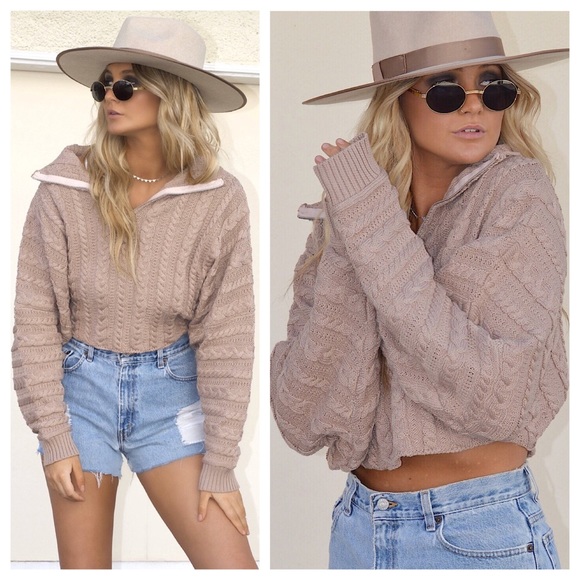 Fernweh Boheme Sweaters - Growler Half Zip Faux Turtleneck Sweater